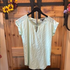 Express Mint Green Cap Sleeve Blouse